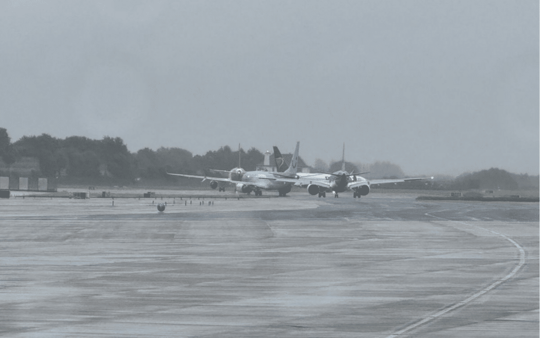 Mysterious blue orb spotted at Manchester Airport